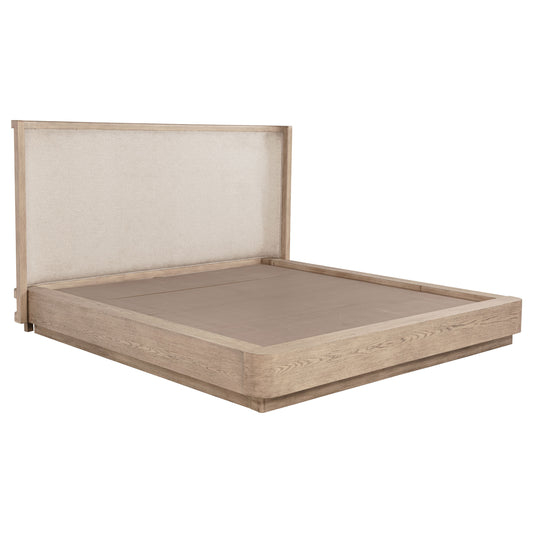 Kailani 52-inch Eastern King Wingback Bed Beige Oak
