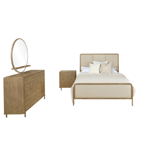 Arini 4-piece California King Bedroom Set Cream and Sand Wash