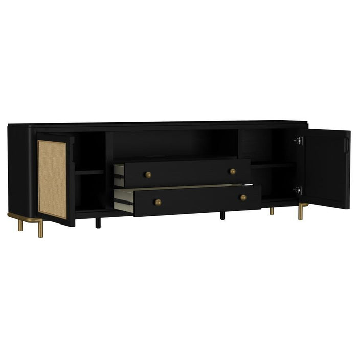 Arini - Rattan Cane 2-Door TV Stand Media Console