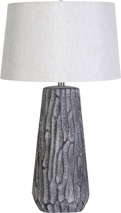 "Textured Elegance" Ceramic Table Lamp (Set of 2) - Gray