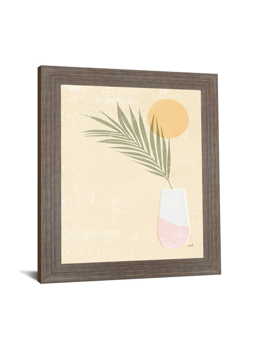 Palm Serenity - 28" x 34" Framed Wall Art - Beige