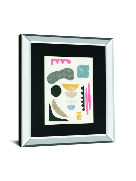 Mixed Shapes I By Courtney Prahl Mirrored Frame - Black