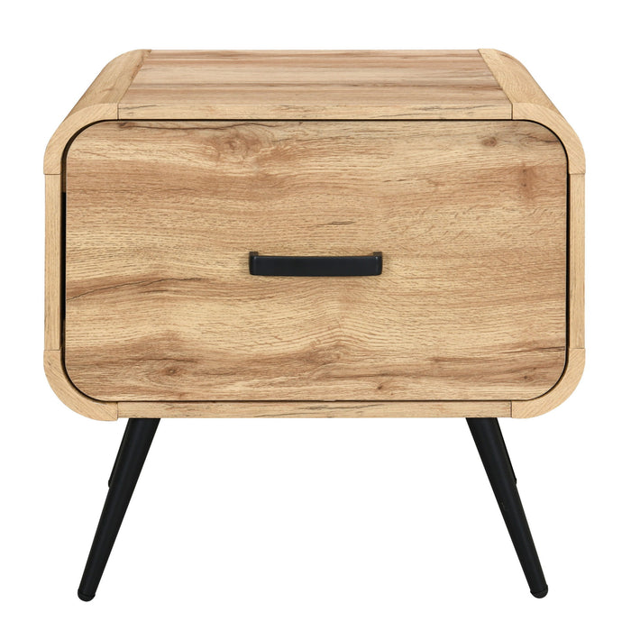 Rowan - One Drawer End Table/Bedside Table - Natural