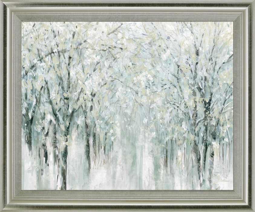 Frosted Grove - 28" x 34" Framed Wall Art - Gray