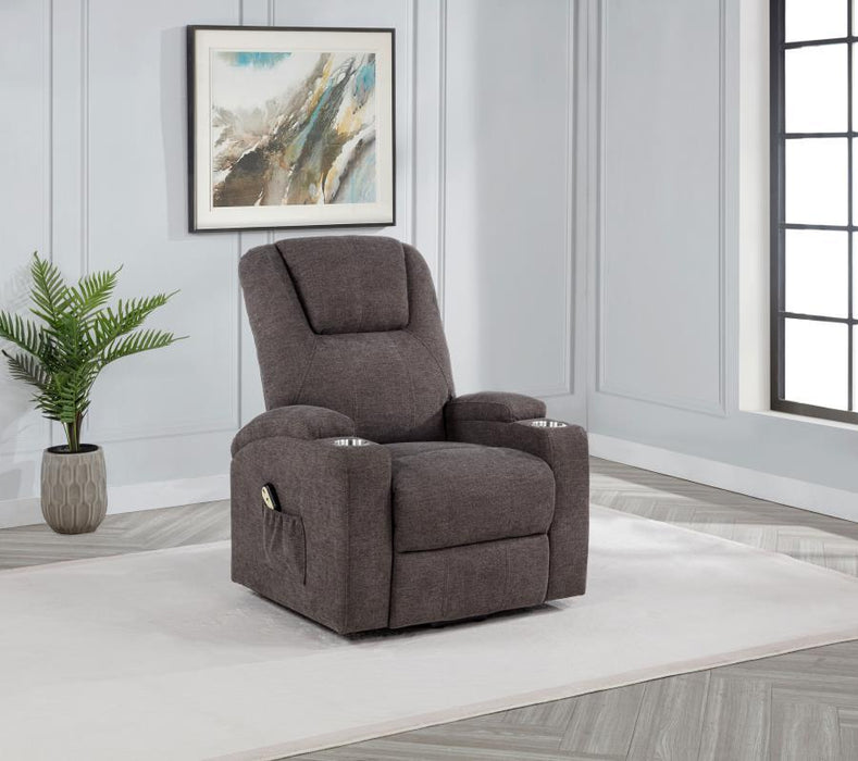 Louie - Chenille Upholstered Power Lift Massage Chair