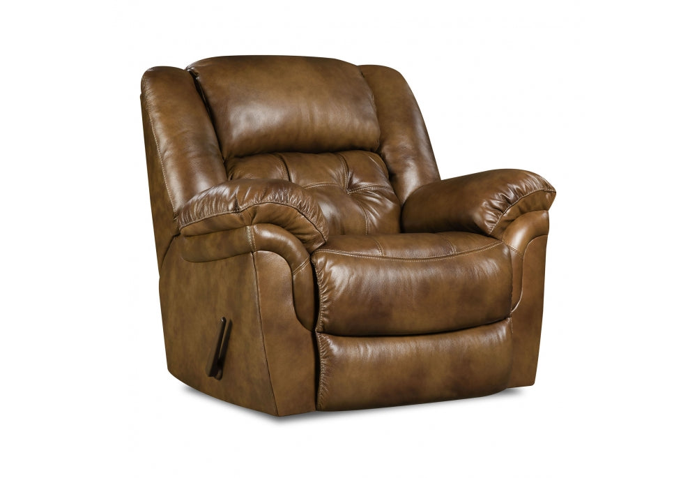 Saddle Leather Rocking Recliner