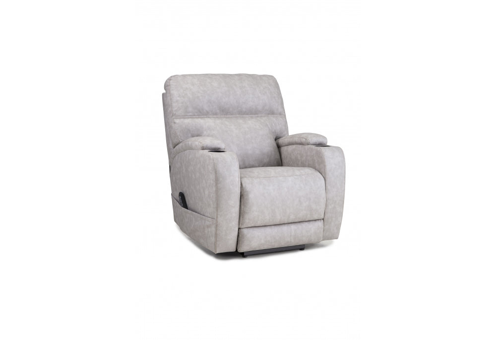 Reclining Pebble Triple Power Recliner with Dual Cup Holders