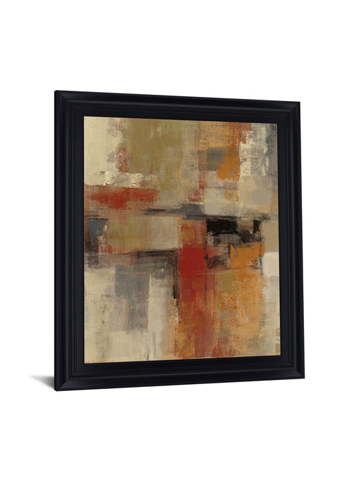 Burnt Ochre Blocks - 28" x 34" Framed Wall Art