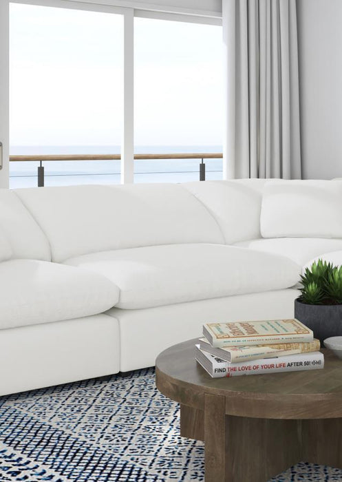 Raleigh - Boucle Upholstered Armless Chair - Ivory