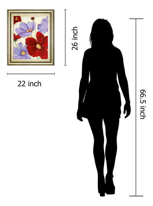 Lavender And Red Il By Tava Studios - Framed Print Wall Art - Red