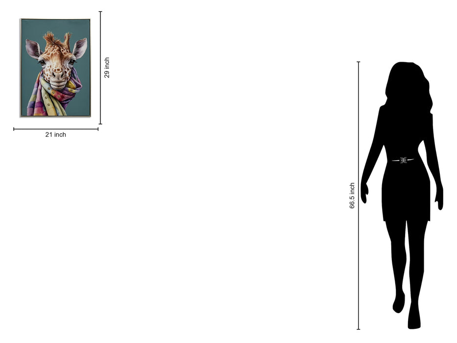 Whimsical Giraffe Chic - 21" x 29" Framed Wall Art