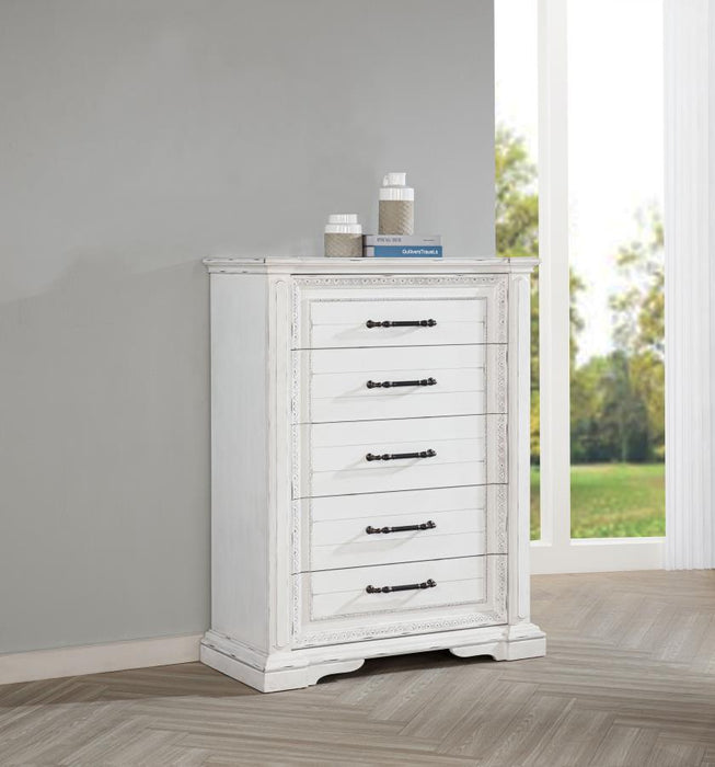 Mckinney - 5-Drawer Bedroom Chest Of Drawers - Vintage White