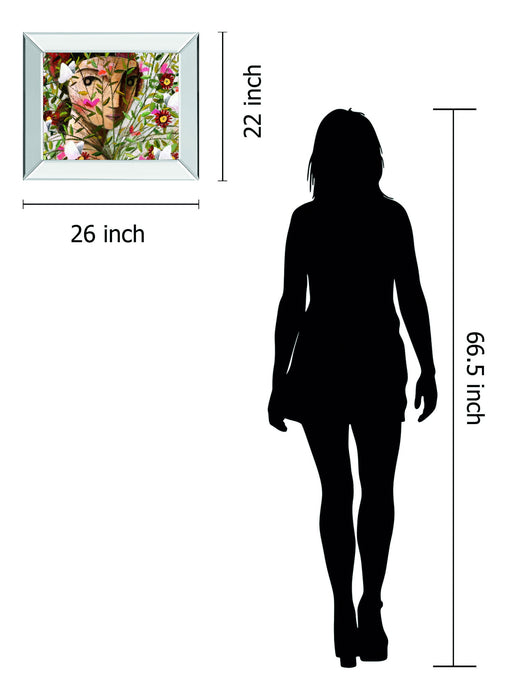 The Thief By Didier Lourenco - Mirror Framed Print Wall Art - Pink