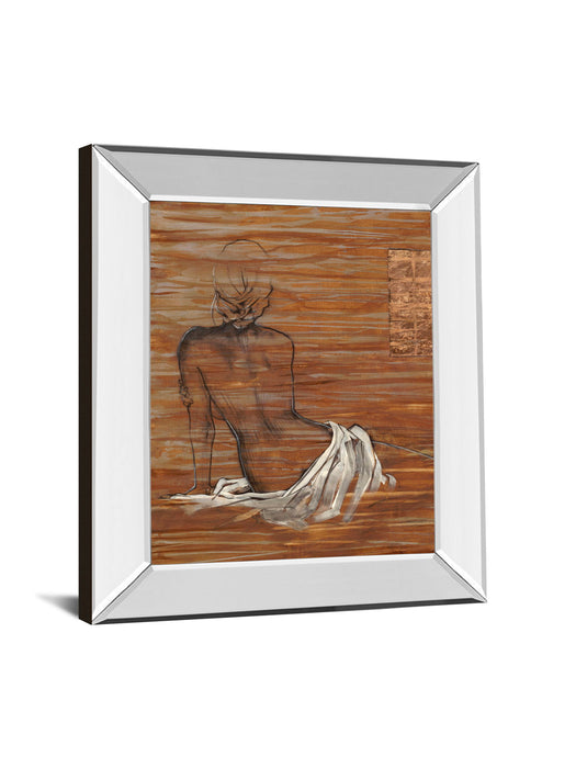 Maya By Saro - Mirror Framed Print Wall Art - Dark Brown