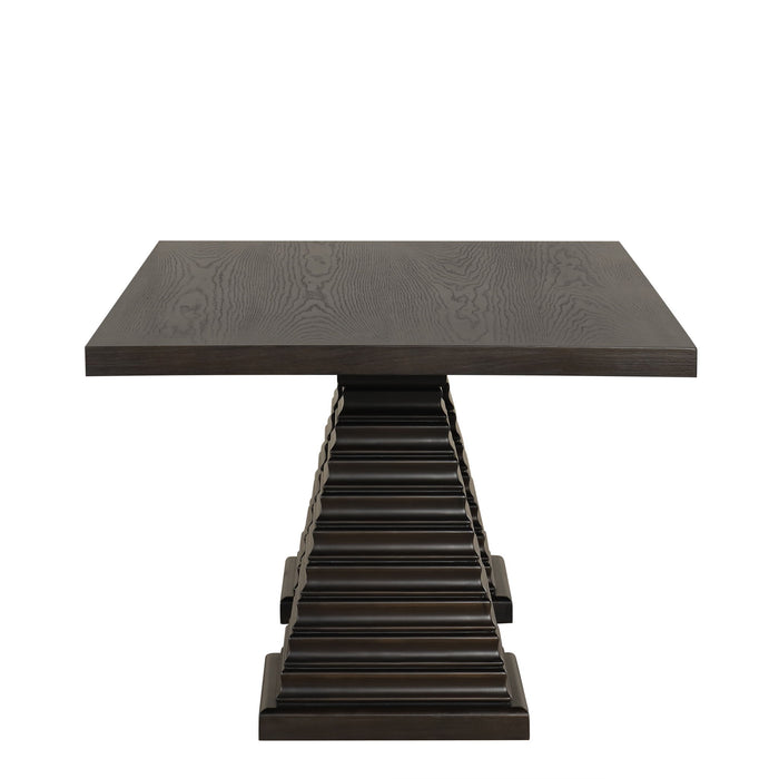 Plateau - 78" Rectangle Dining Table - Top & Base - Dark Brown
