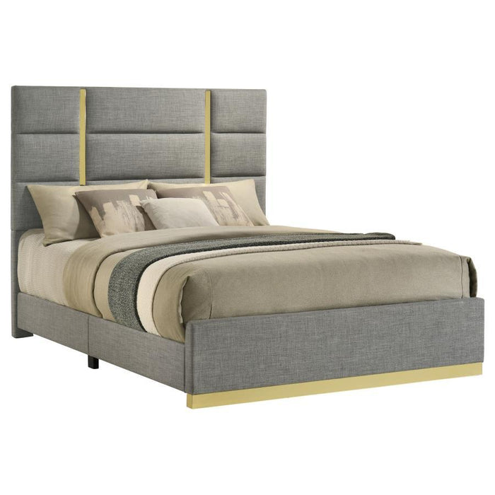Ines - Fabric Upholstered Panel Bed