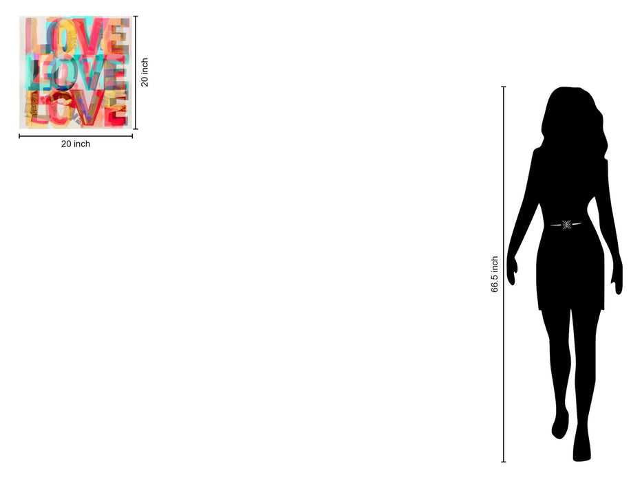 Vivid Overlay Letters - 20" x 20" Framed Wall Art