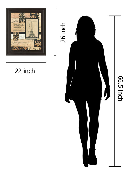 Travel Collage I By Gillian Fullard Framed Print Wall Art - Beige