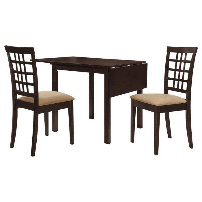 Kelso - 3 Piece Drop Leaf Dining Table Set - Cappuccino