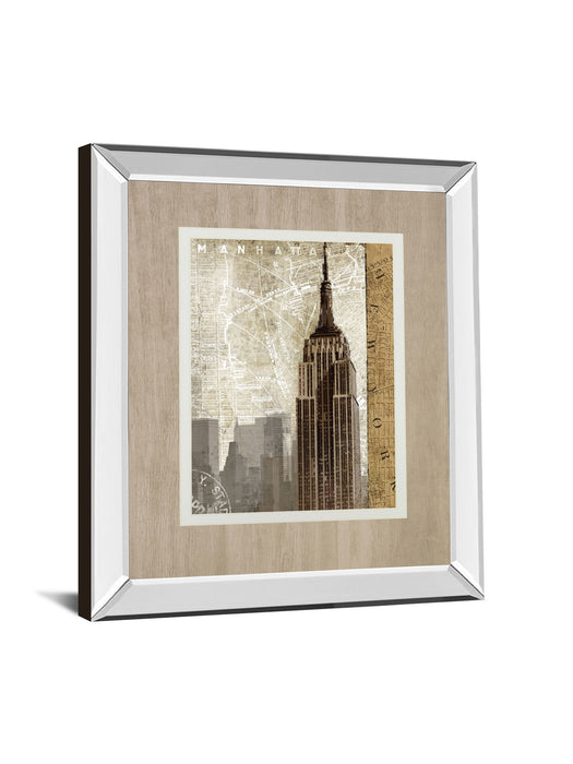 Autumn In New York By Mallett K Mirrored Frame - Beige