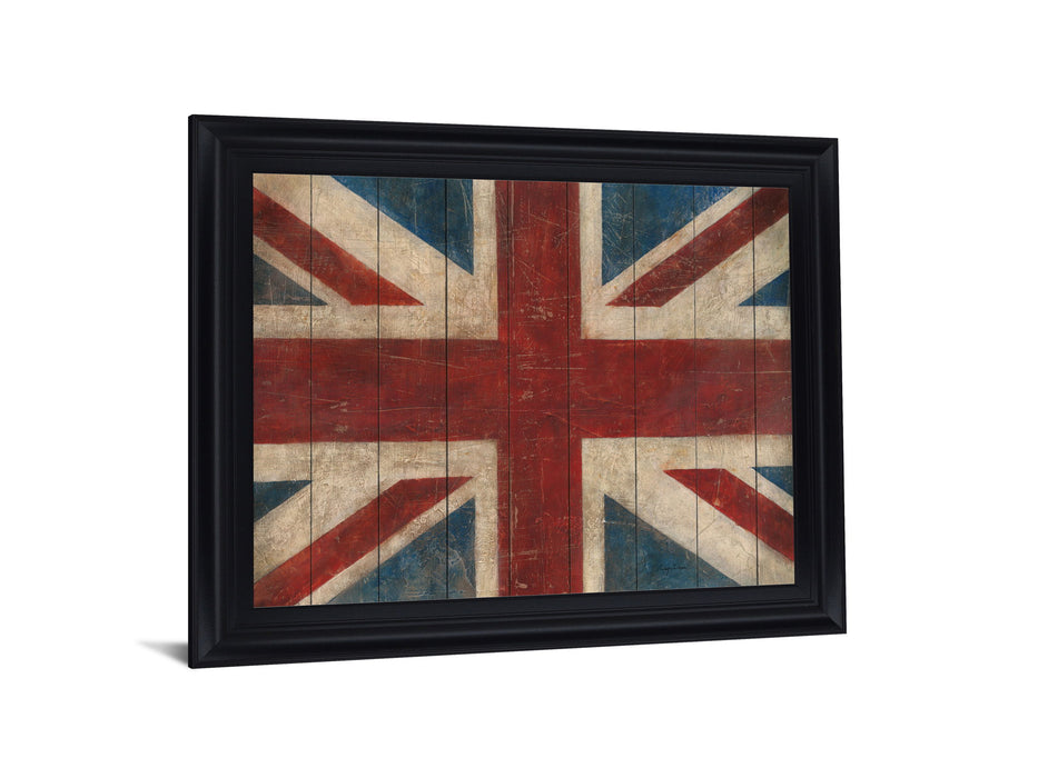 Vintage Union Motif - 28" x 34" Framed Wall Art - Dark Red