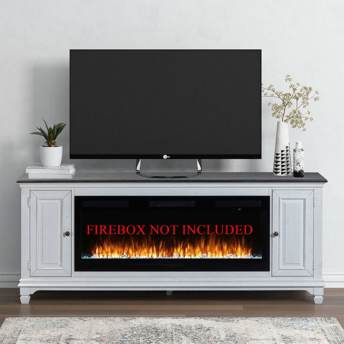 Fireplace TV Consoles - 80" Fireplace TV Console FTS - White