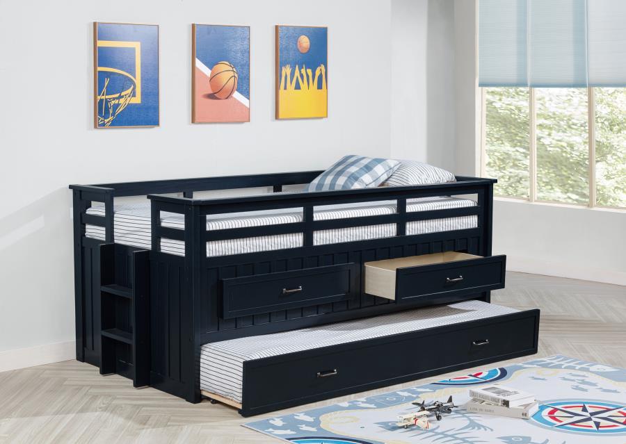 Carlsbad - Wood Captains Bed With Trundle