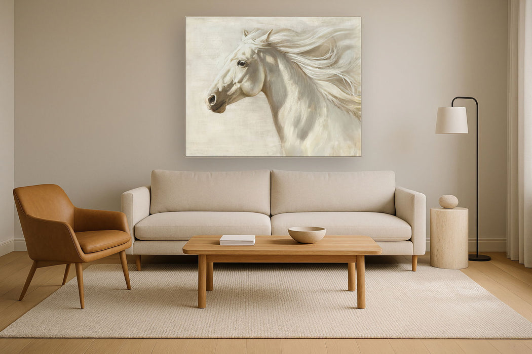 Ivory Breeze - 56" x 70" Framed Wall Art