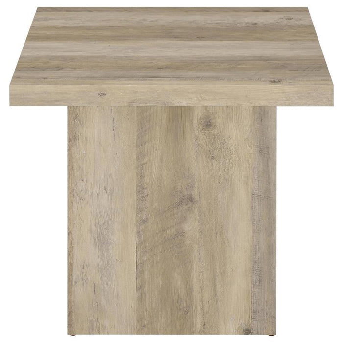 Devar - Square Coffee End Table Set - Distressed Pine