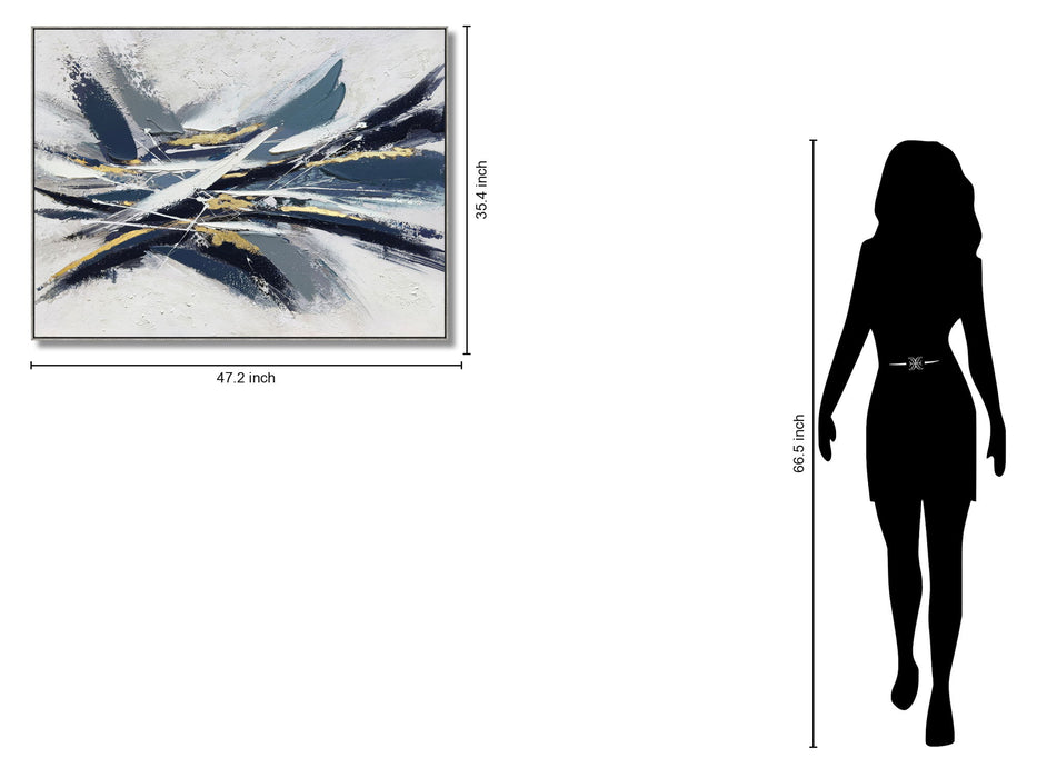 Storm Surge Elegance - 35" x 47" Framed Wall Art