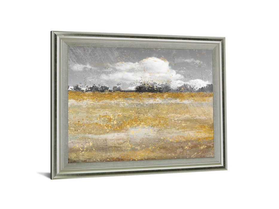 Golden Haze Landscape - 28" x 34" Framed Wall Art