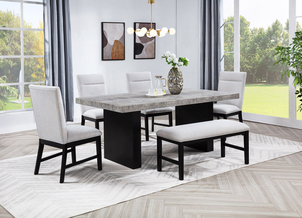 Sebastian - Dining Table - Black / Gray