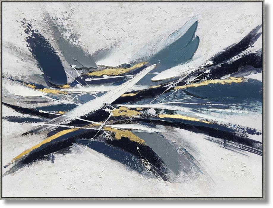 Storm Surge Elegance - 35" x 47" Framed Wall Art