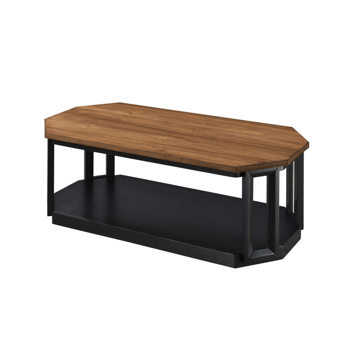 Decker - 3 Piece Occasional Set (1 Coffee & 2 End Tables) - Brown / Black