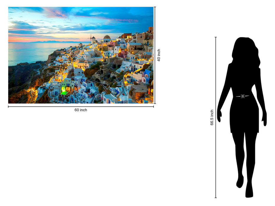 Tempered Glass With Foil - Greece - Blue