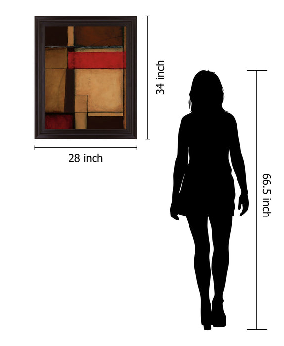 Crimson Modular - 28" x 34" Framed Wall Art