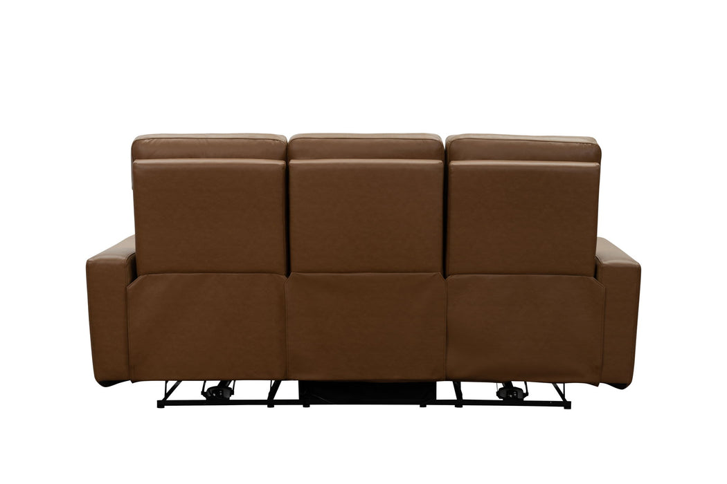 Cara - Sofa With Power Recline, Power Headrest And Power Lumbar - Light Brown