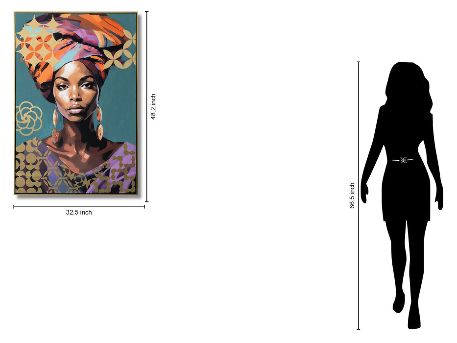 Golden Essence - 48" x 33" Framed Wall Art