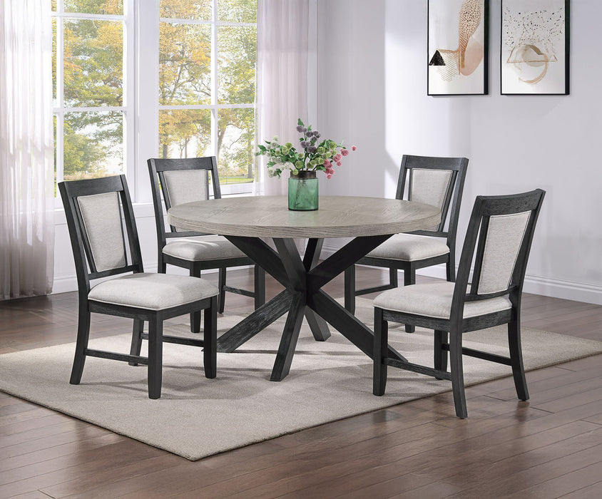 Stevens - 5 Piece Dining Room Set - Charcoal / Gray