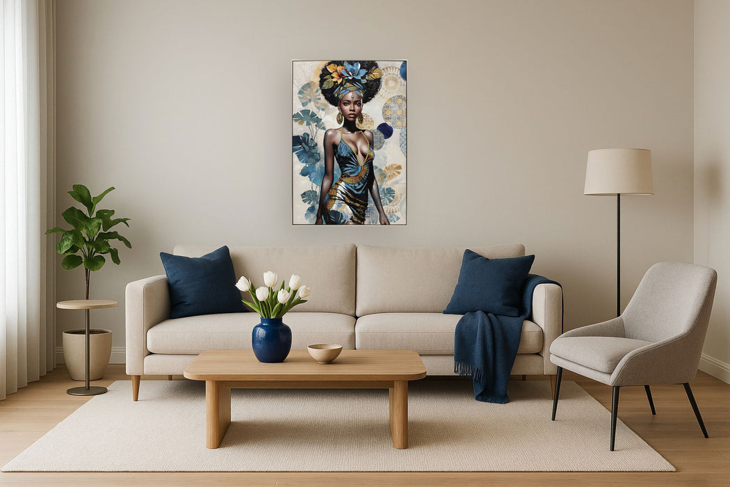 Regal Tropic Gaze - 40" x 28" Framed Wall Art