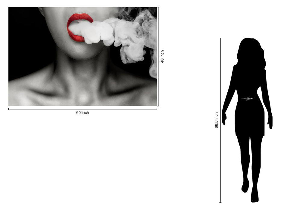 Temp Glass With Foil - Billowing Smoke - Dark Gray