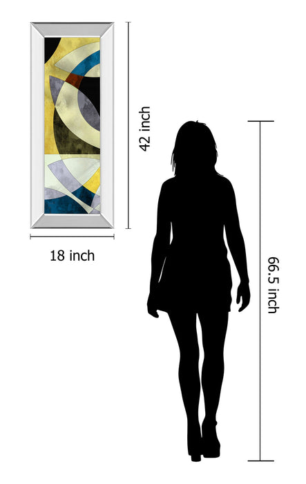 Elliptic Path III By James Burghardt - Mirror Framed Print Wall Art - Yellow