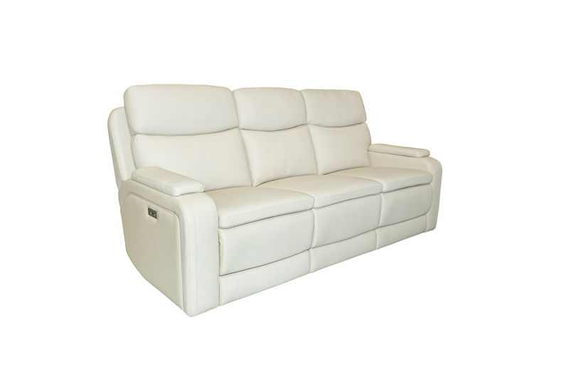 Gunner - Sofa Recliner With Power And Power Headrest - Almond