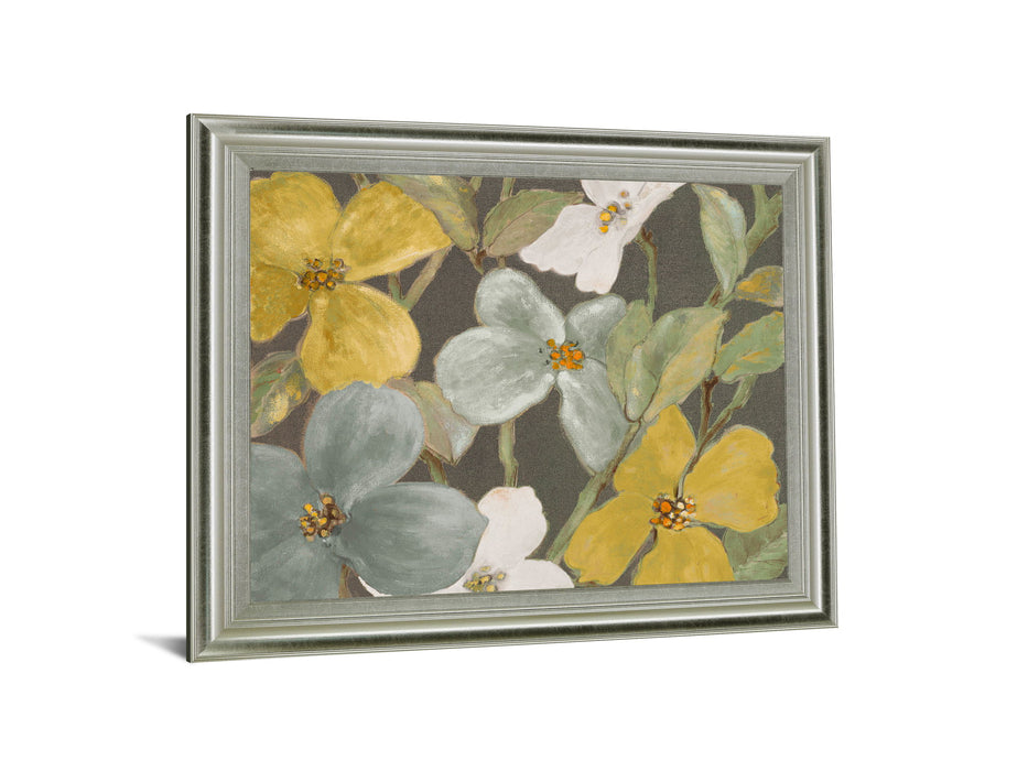 Golden Petal Whisper - 28" x 34" Framed Wall Art