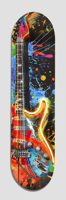 Electric Burst Groove - 8" x 31" Framed Wall Art
