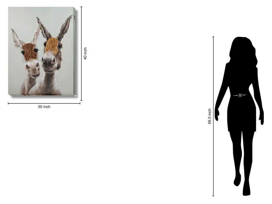 Curious Duo - 30" x 40" Framed Wall Art