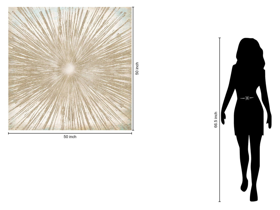 Floating Tempered Glass With Foil Shiny - Beige