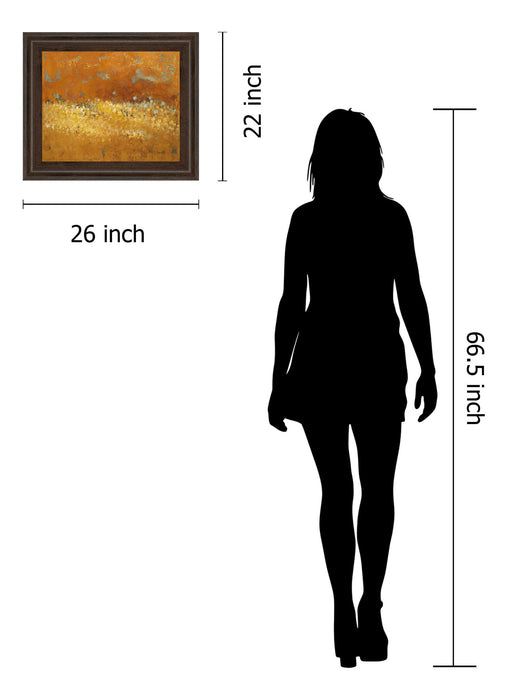 Flower Fields Il By Lanie Loreth - Framed Print Wall Art - Gold