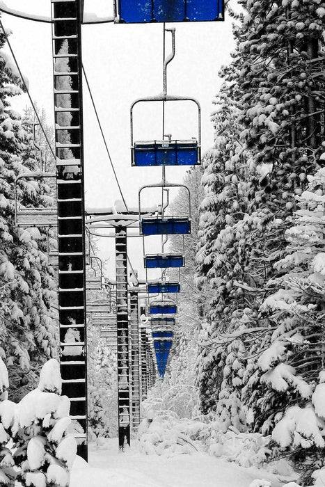 Tempered Glass With Foil - Ski Lift - Gray