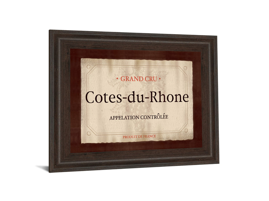 Cote Du Rhone By Paola Viveiros - Framed Print Wall Art - Beige